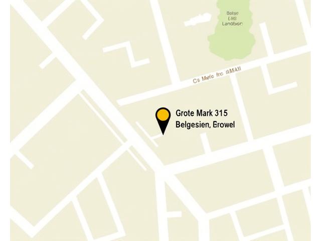 Kaart van Brugge met locatie Gouden Korf Bakkerij op Grote Markt